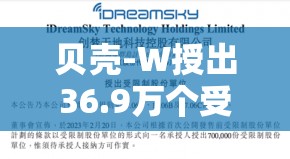 贝壳-W授出36.9万个受限制股份单位