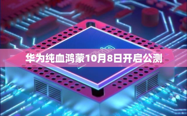 华为纯血鸿蒙10月8日开启公测
