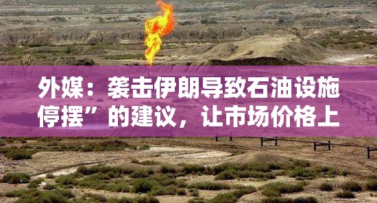 外媒：袭击伊朗导致石油设施停摆”的建议，让市场价格上涨4%