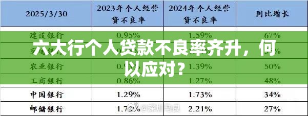 六大行个人贷款不良率齐升，何以应对？