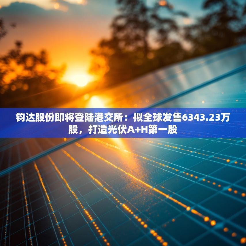 钧达股份即将登陆港交所：拟全球发售6343.23万股，打造光伏A+H第一股