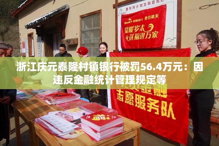 浙江庆元泰隆村镇银行被罚56.4万元：因违反金融统计管理规定等