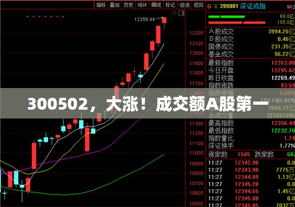 300502，大涨！成交额A股第一