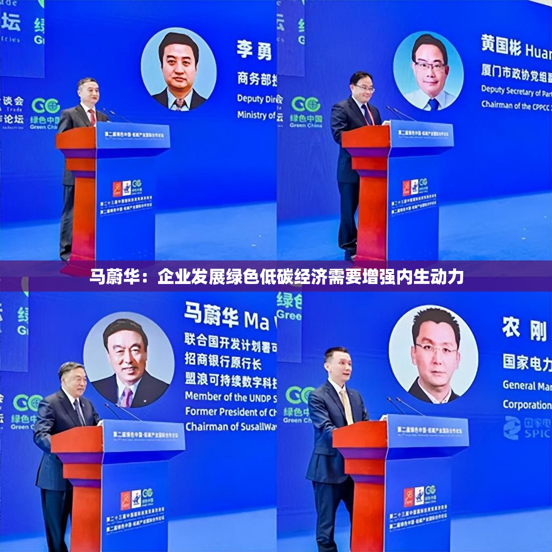 马蔚华：企业发展绿色低碳经济需要增强内生动力