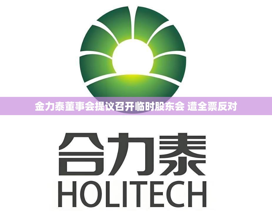 金力泰董事会提议召开临时股东会 遭全票反对