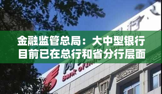 金融监管总局：大中型银行目前已在总行和省分行层面都设立了专门的科技金融部门