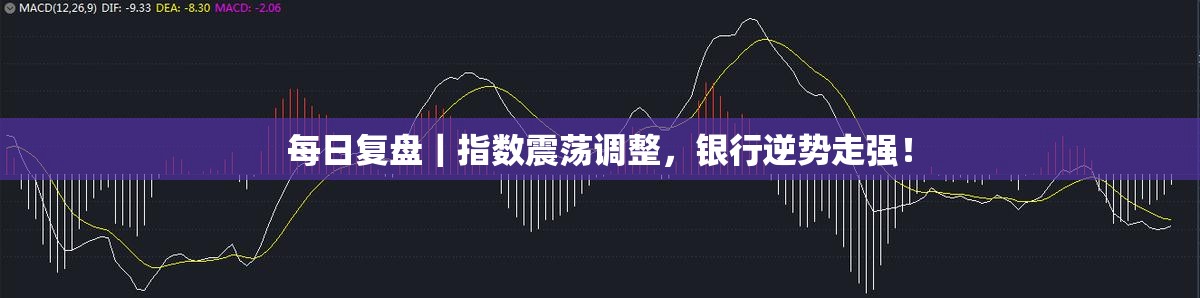 每日复盘｜指数震荡调整，银行逆势走强！