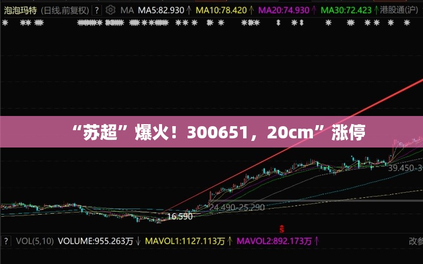 “苏超”爆火！300651，20cm”涨停