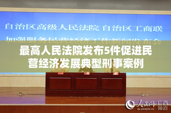 最高人民法院发布5件促进民营经济发展典型刑事案例