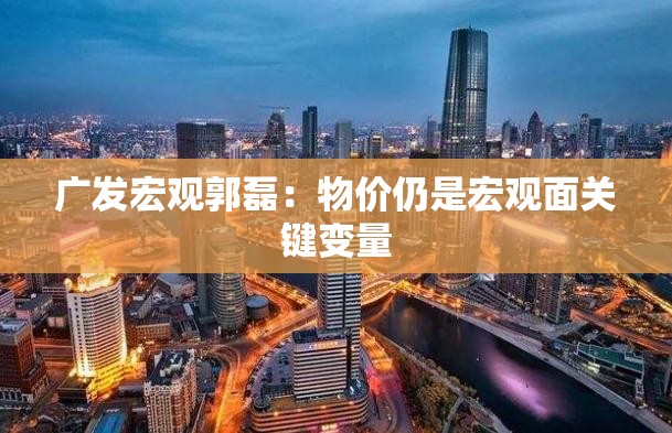 广发宏观郭磊：物价仍是宏观面关键变量